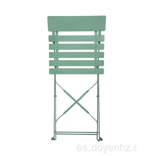 Silla de listones plegable de metal para exteriores (5 asientos y 1 respaldo)